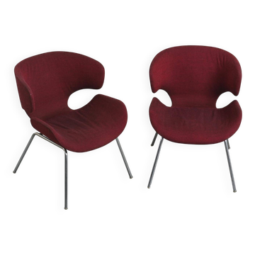 Pair of Kabuto Armchairs by Isamu Kenmochi, Tendo Mokko Japan 1965