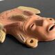 Masque terre cuite reproduction vintage mexique