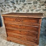 Antique French pine chest of drawers, early 1900s