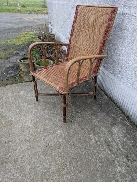 Wicker armchair