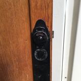 old oak sanitary door of the bank of France