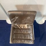 Lot de 4 chaises en cuir et chrome