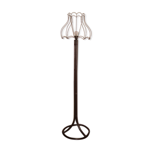 lampadaire en rotin