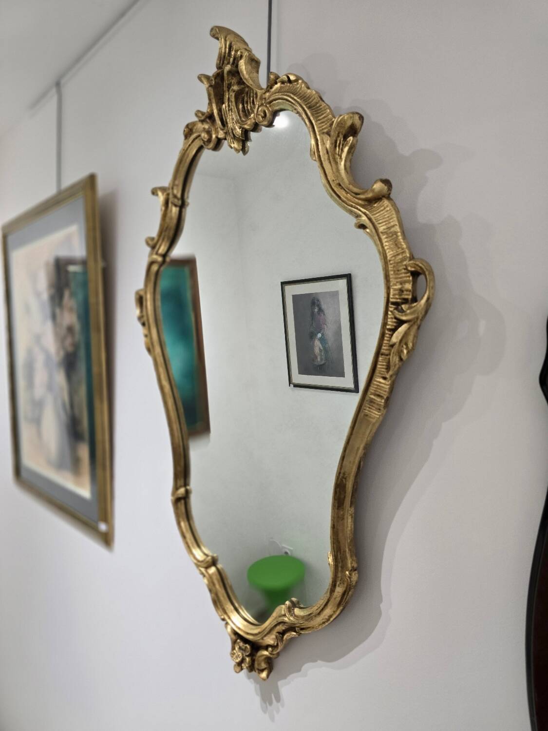 Large gilded baroque mirror