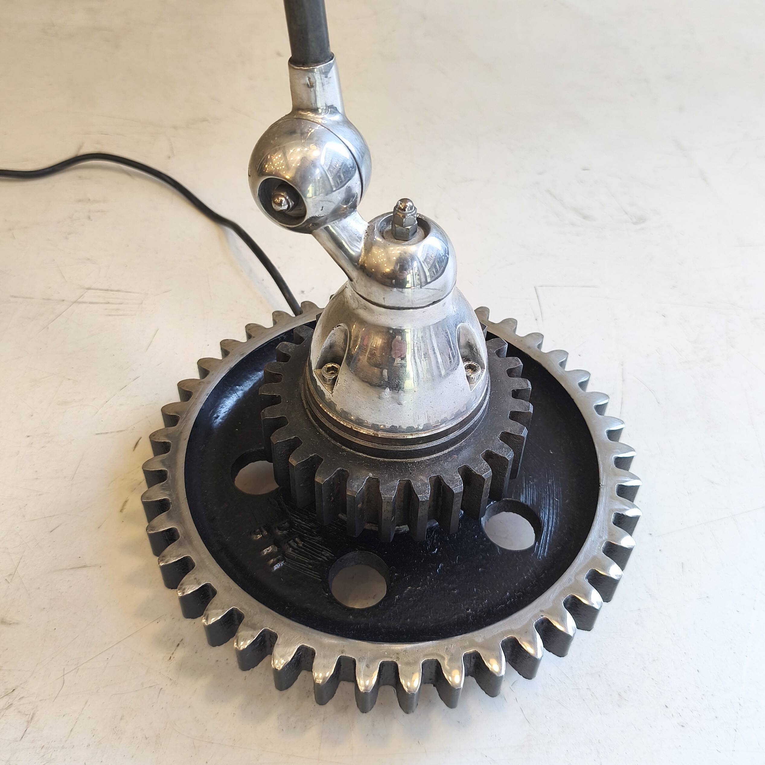 Vintage industrial floor lamp with 3 arms, Jieldé