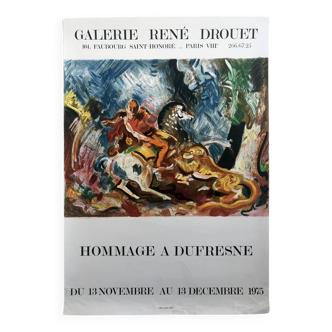 Charles DUFRESNE (after) Galerie René Drouet, 1975. Original lithograph poster