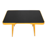 1960s Beech Coffee Table with Glass Top , Czechoslovakia