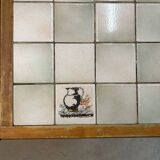 Table extensible en  bois et mosaïque