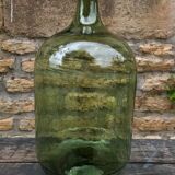 Green and oval demijohn