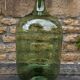 Green and oval demijohn