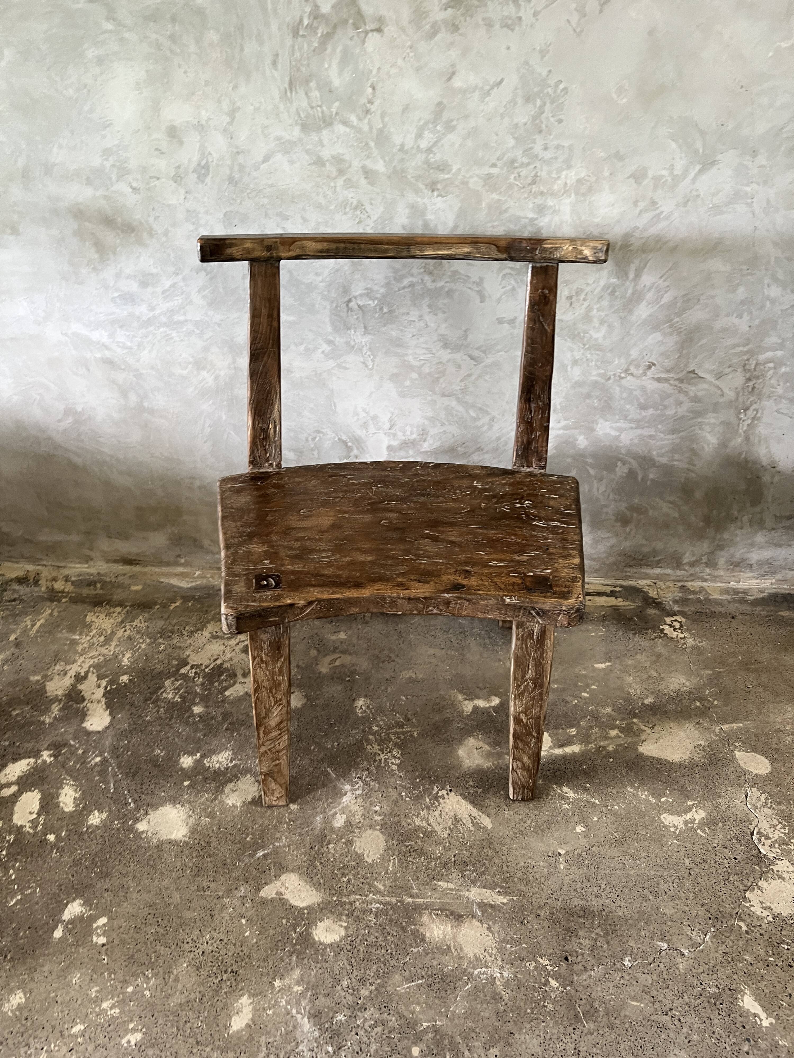 Large old teak chair or armchair H84 L60