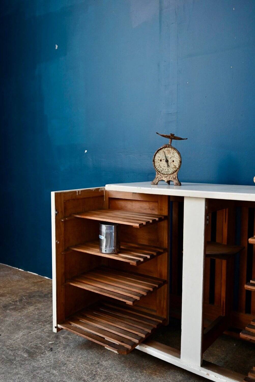 Retro commode with shelves Art Deco painted wood
