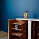Retro commode with shelves Art Deco painted wood