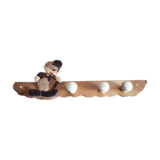 Wooden clown coat rack