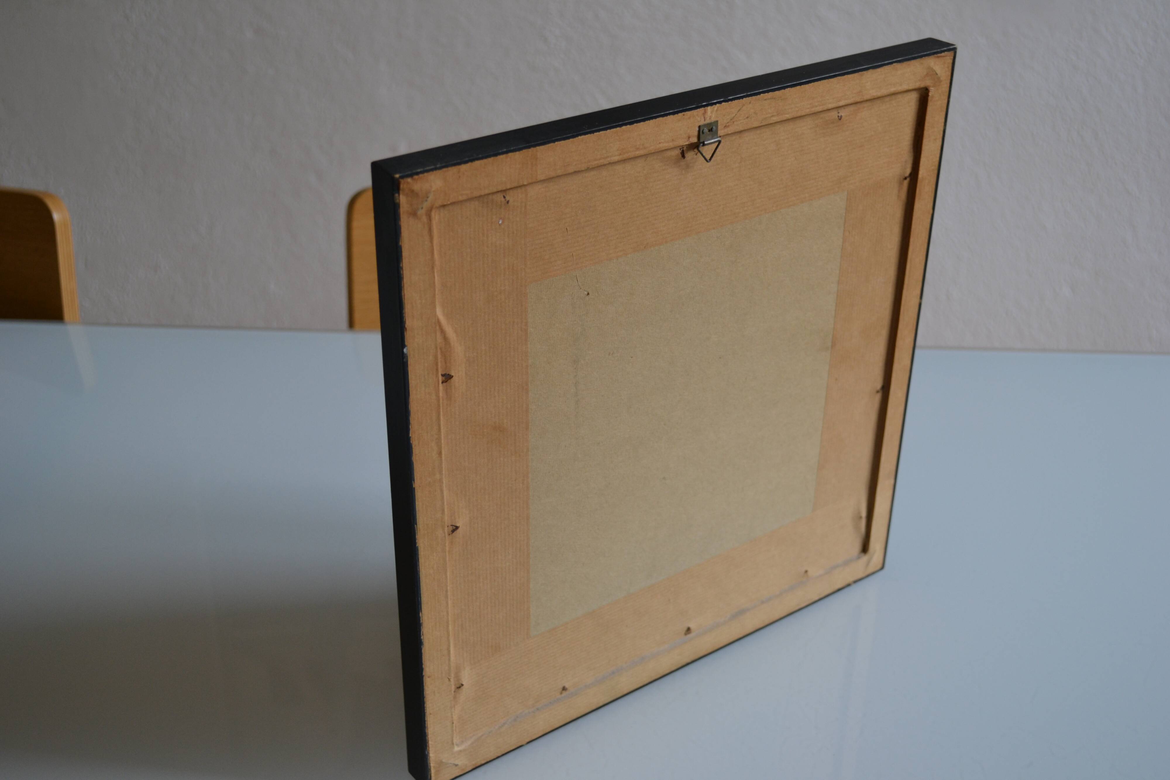 Victor vasarely impression offset annees 70 + cadre alu d'epoque
