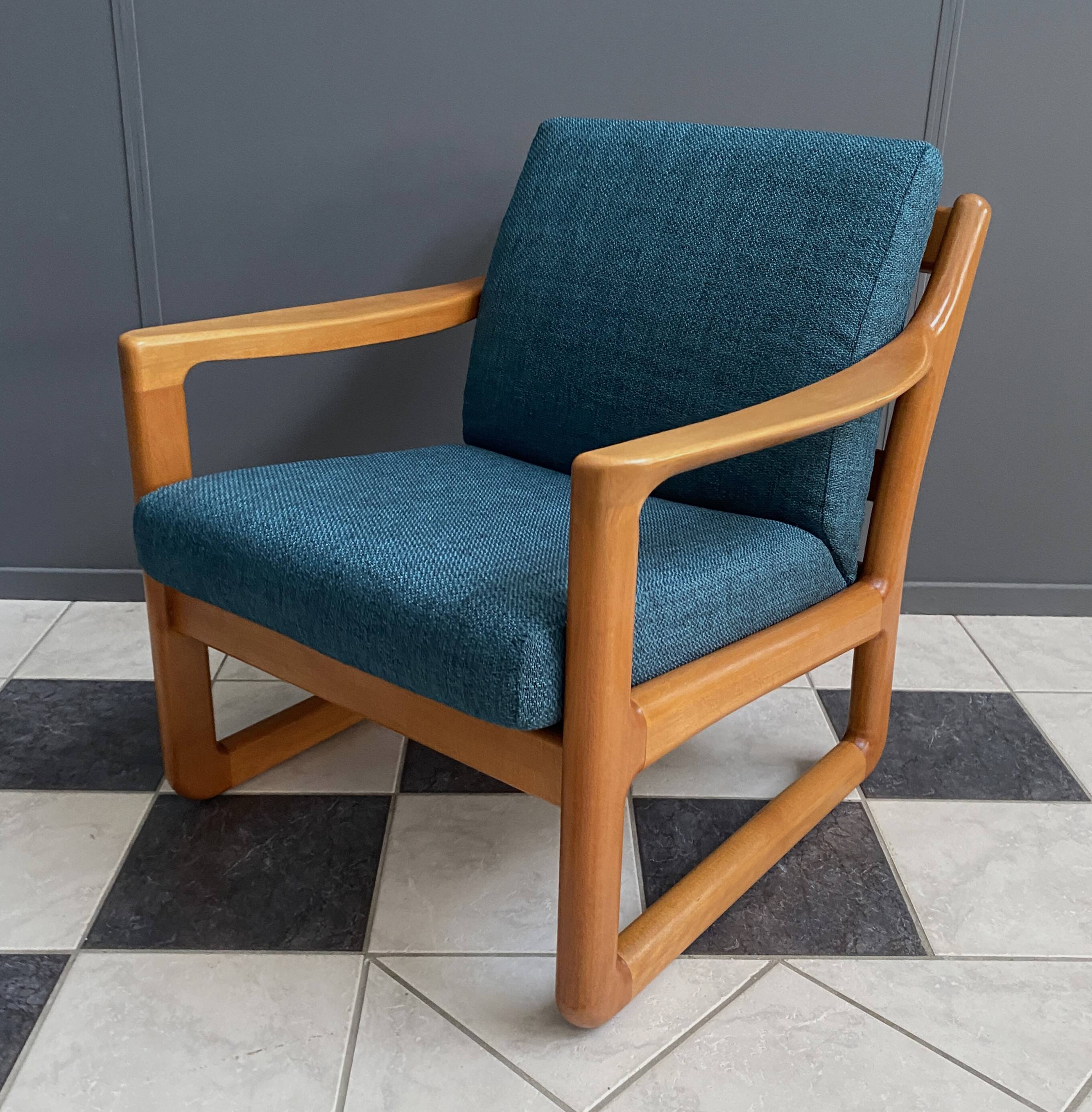 CFC Silkeborg arm chair by Johannes Andersen new green upholstery 1960s