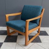 CFC Silkeborg arm chair by Johannes Andersen new green upholstery 1960s