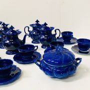 Art Deco tea and coffee service in polychrome earthenware, 20th century