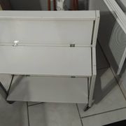 Desserte pliante TOBIA par CIATTI laqué blanc vintage design ITALIE