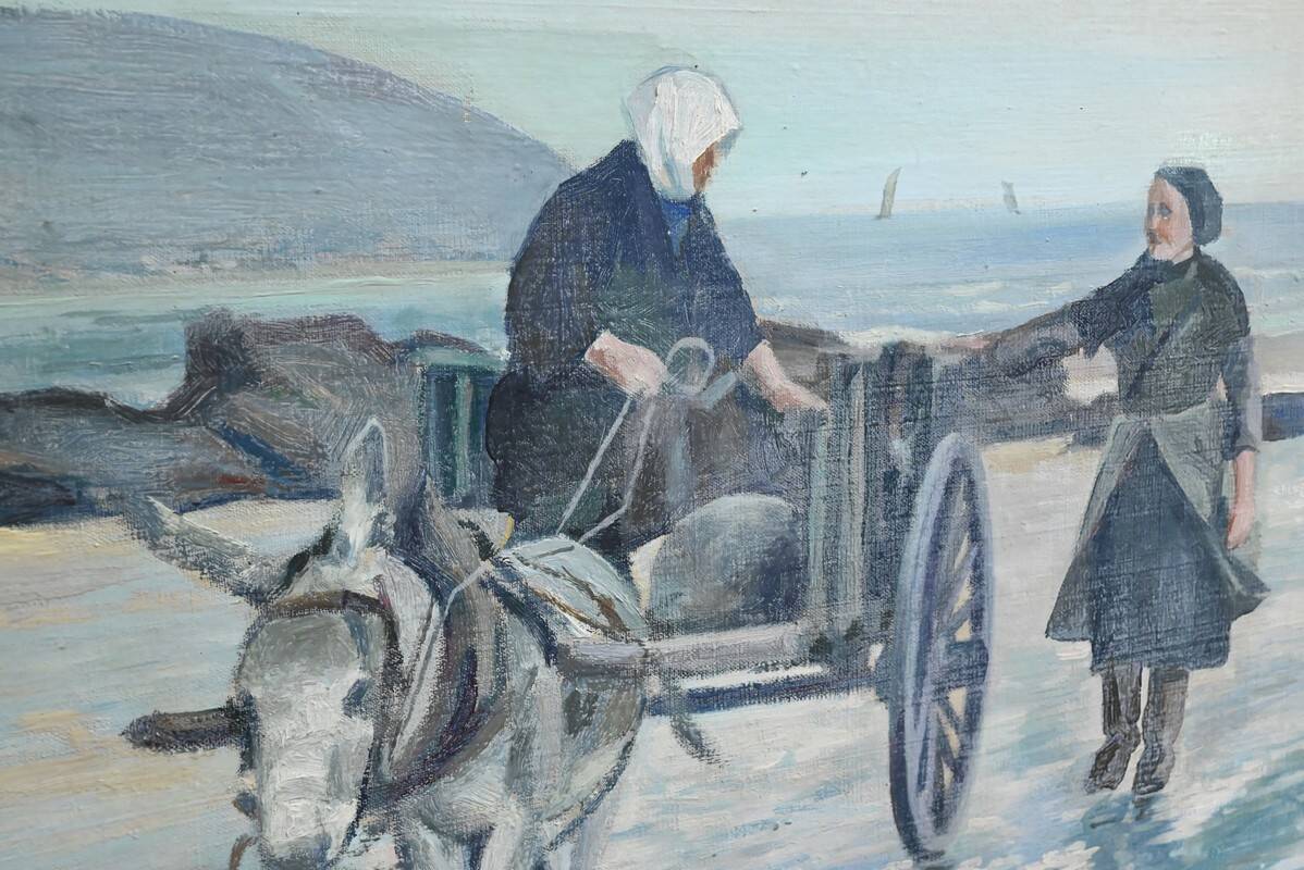 Large Painting “Les Goémoniers”, by A. Le Guen – 1969