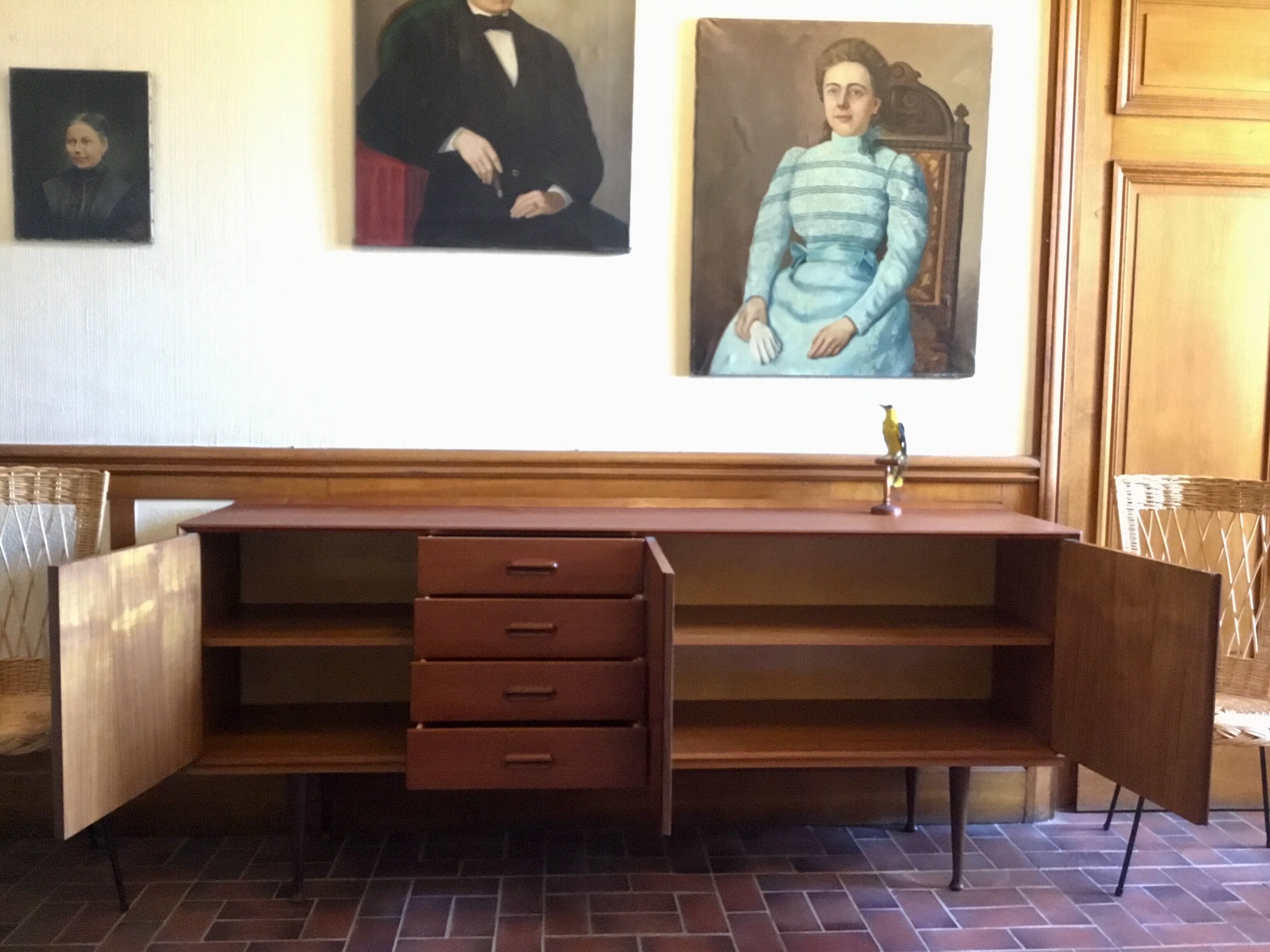 Scandinavian sideboard in teak design