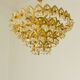 Vintage Murano glass chandelier with 58 fruits – gold metal