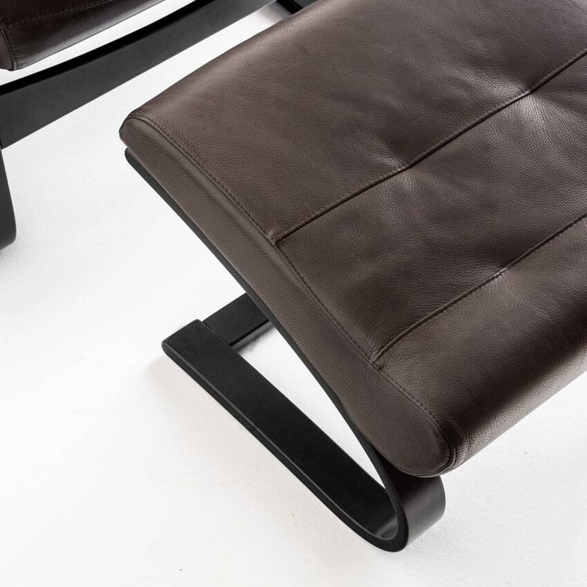 Kroken armchair + pouf designed by Ake Fribytter, published by Roche Bobois. France, 2000s.