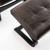 Kroken armchair + pouf designed by Ake Fribytter, published by Roche Bobois. France, 2000s.