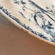 Round dish, opaque porcelain of Gien, provencal, blue bird