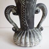 Baluster vase decorated with palm trees, 1950s style