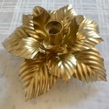 Golden flower wall lamp