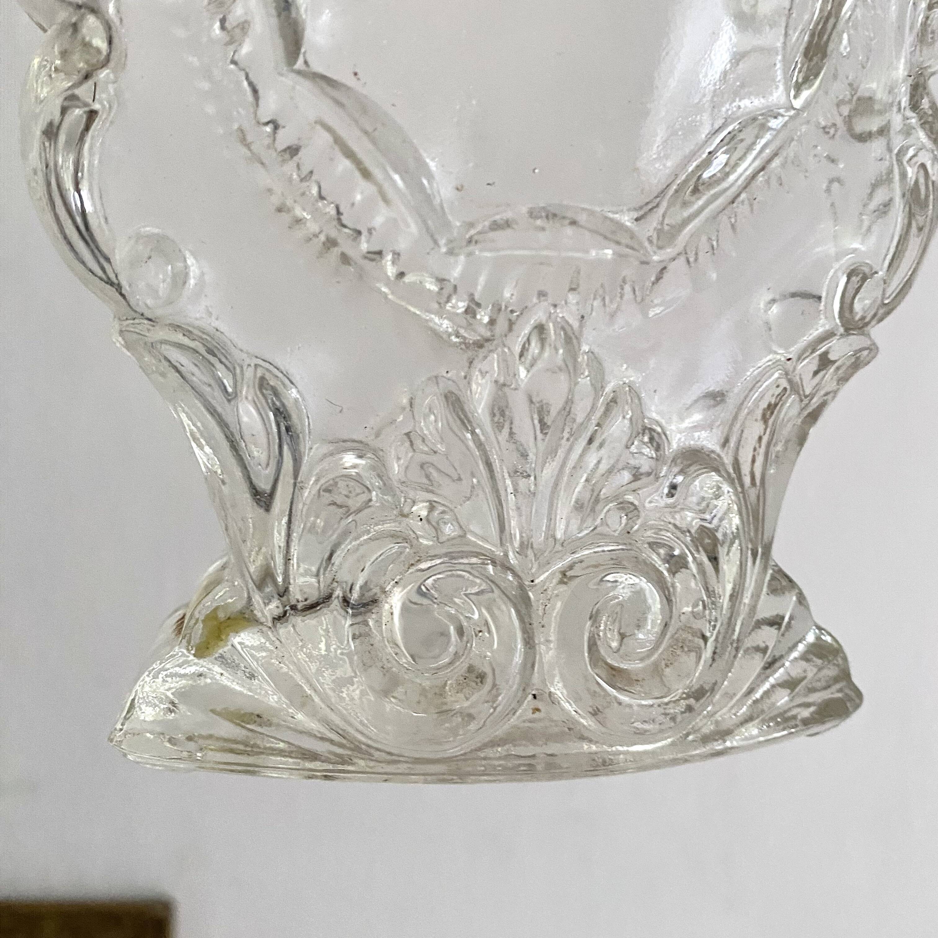 Antique molded glass carafe