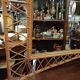 Large and unusual rattan mirror from the 1960s