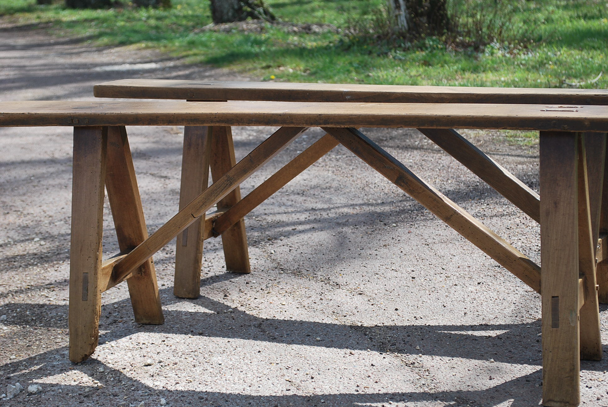 Pair of vintage bench