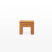 Vintage oak nesting tables by Van Den Berghe Pauvers, 1970s, set of 3