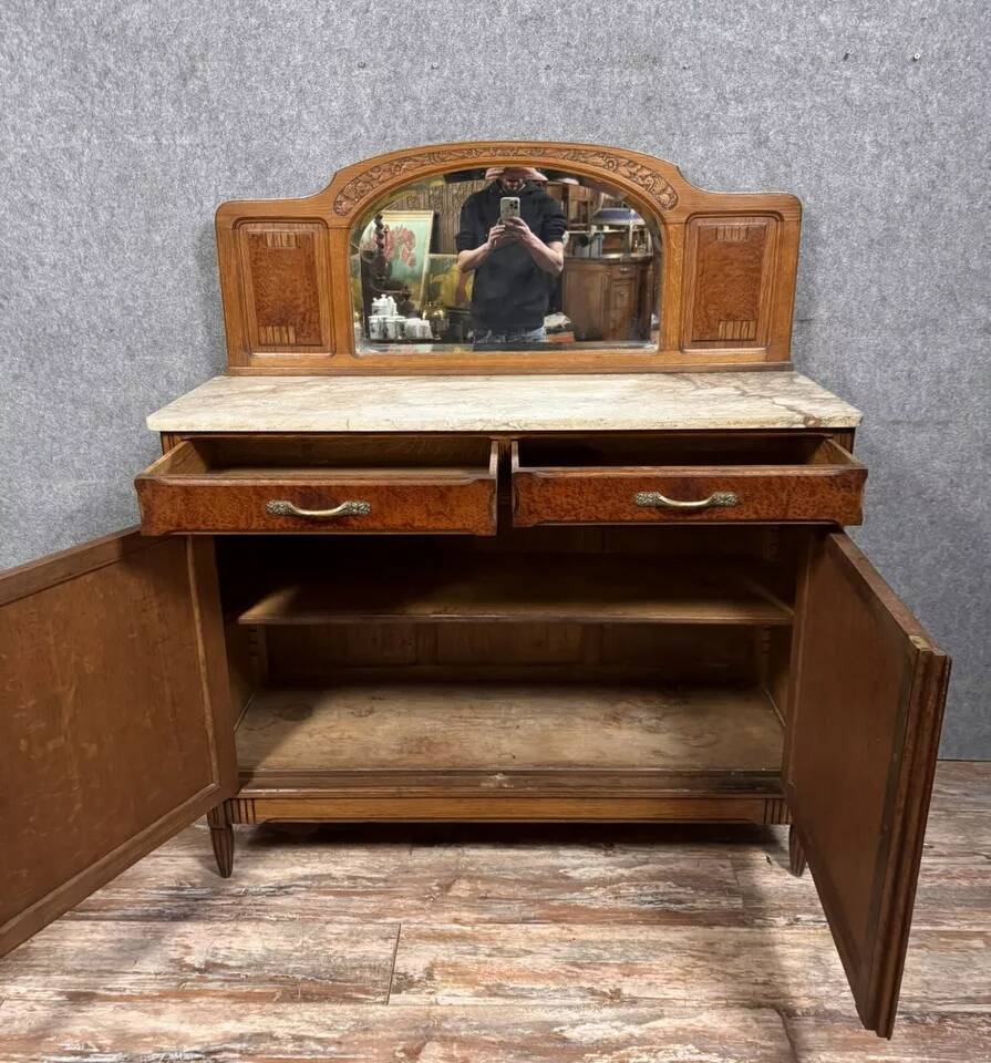 Art Nouveau period burl sideboard circa 1900