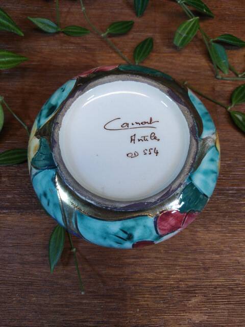 Coupelle en céramique vintage motifs fleuris