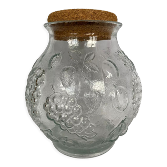 Vintage fruit glass jar