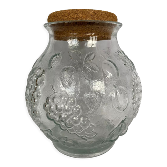 Glass jar vintage fruit