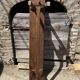 Solid oak farmhouse bench 140cm for rustic farmhouse table 1950