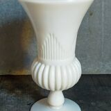 Antique milk glass baluster vase early 20th century