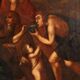 Ancient painting "Moses Brings Forth Water from the Rock" 17th century