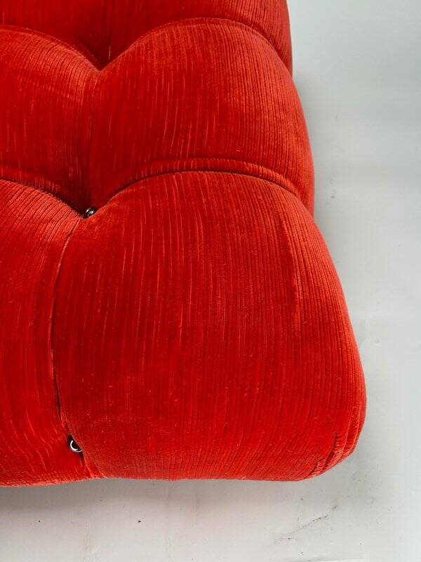 Vintage Modular Sofa in Original Velvet by Mario Bellini for C&B Italia, 1973, Set of 2