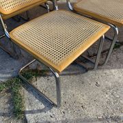 Lot de 6 chaises Cesca du milieu du siècle par Marcel Breuer