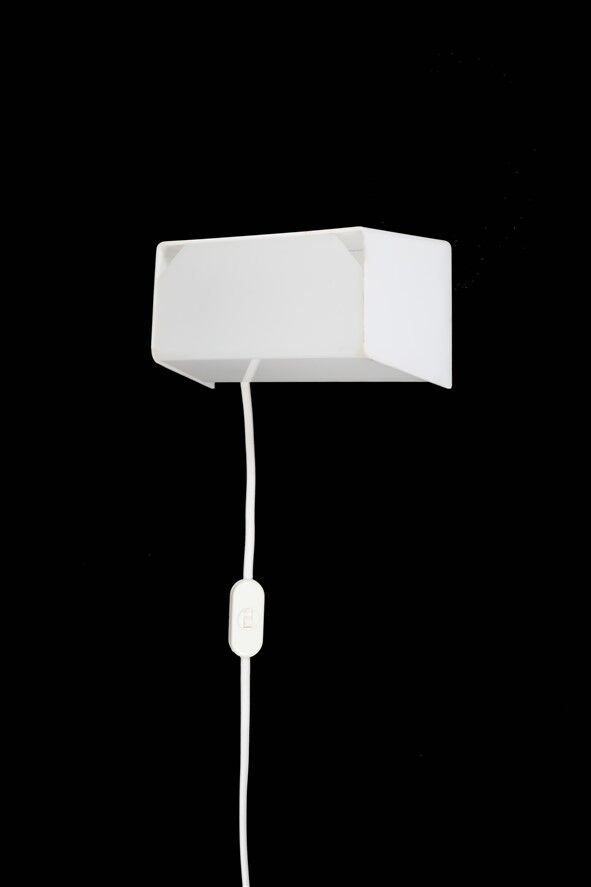 Rare Louis Poulsen wall lamp / 1960s / plexiglass / steel / Mid Century Danish Modern Design