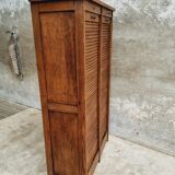 Antique roller shutter cabinet Paris oak wall cupboard