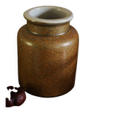 Vase, Glazed Vintage Stoneware Pot for Interior Use