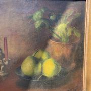 Still life with three apples, oil on canvas, 1940