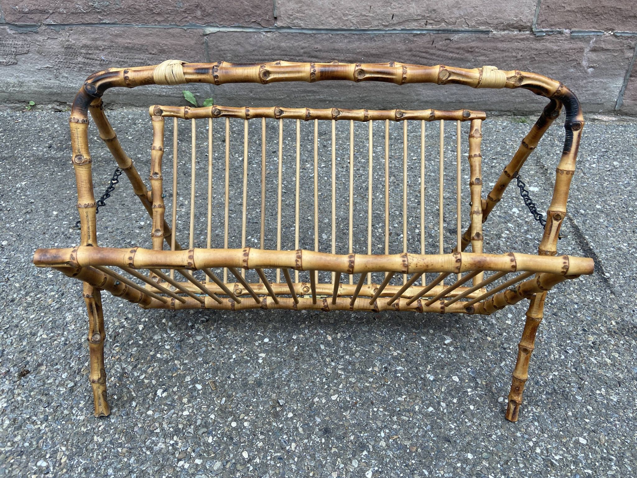 Porte revues bambou vintage 1940