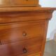 Vintage commode secretary dressing table sliding top 7 drawers cherry wood